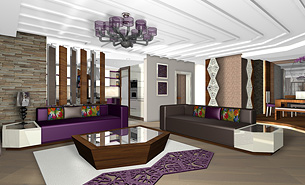 Bademli Villa Salon Dekorasyonu