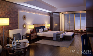 Otel Yatak Odası Dekorasyonu